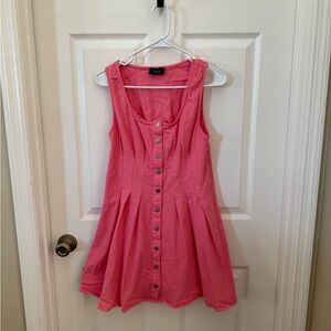 Vici Pink Button-Down Mini Dress